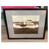 Framed tugboat photo print