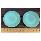 2 Fire King jadeite  plates