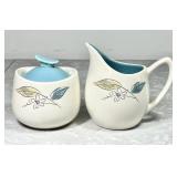 MCM Salem China "Biscayne" cream & sugar bowl