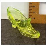 Vaseline uranium glass shoe