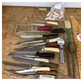 Vintage kitchen knives and gadgets