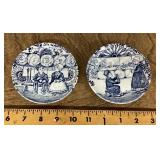 Delft blue and white plates