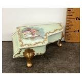 Victorian porcelain mini piano trinket box