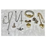 Sterling and gold filled jewelry lot