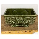 Green pottery planter