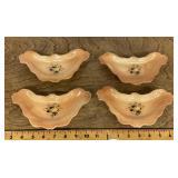 4 porcelain bone dishes