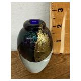 Art glass mini bud vase