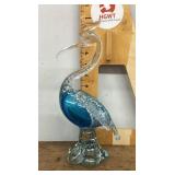 Murano blown glass heron