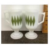 2 MCM Federal glass mugs