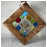 Hand made stained glass panel 10" x 10"