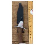 18" Bowie hunting knife and sheath