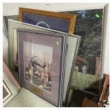 Framed St. Louis arch and Clydesdales prints