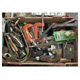 Flat of hand tools, clamps, etc.