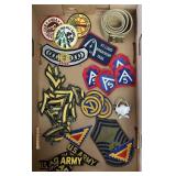 Flat of patches and insignia