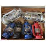 4 kerosene and 2 electric lanterns