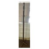 6" wood hall tree
