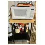 Microwave cart, microwave, hot plate, etc.