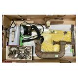 Flat w/headlamp, TV tubes, c-clamp, drafting