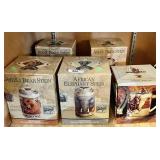 5 Budweiser boxed beer steins