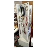 Revolving pegboard display w/jewelry
