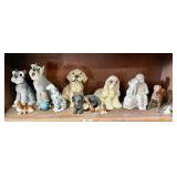 Shelf of dog figures