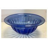 10" Cobalt blue glass mixing bowl