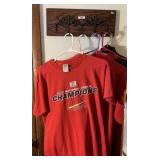 Wall hooks and hanging shirts