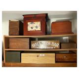Group of wooden boxes