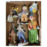 Flat of clown figures