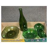 Flat of green glass