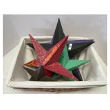 Lined basket with home dï¿½cor stars