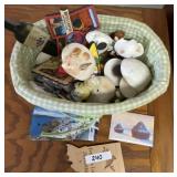 Basket of refrigerator magnets