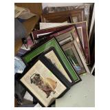 Group of assorted framed wall art