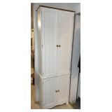 White laminate storage cabinet 23x11x6