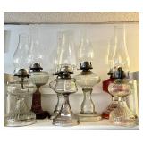 7 glass oil lamps