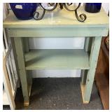 Small wooden table painted green