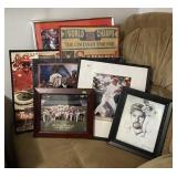 7 framed Cardinal memorabilia