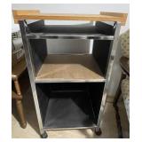 Chrome microwave cart 20x15x38" tall