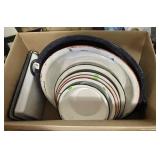 Box of enamelware