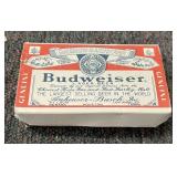 New old stock Budweiser glass salt & pepper