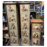 3 country style drawer units