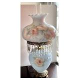 29" Gone with the Wind lamp with prisms