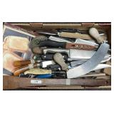 Flat of kitchen knives