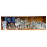 Shelf of drinking glasses