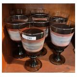 1970s Libbey Sango Nova Brown tea goblets