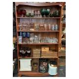 Wooden bookcase 36" x 11" x 60" tall