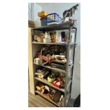 Contents of metal shelf in corner --NOT shelf