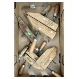 Flat of wooden clamps