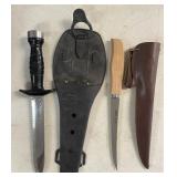 Eagle Claw filet knife, Sportsways survival knife