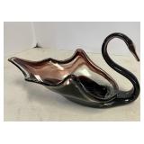 Mid century Murano style glass swan 12" long